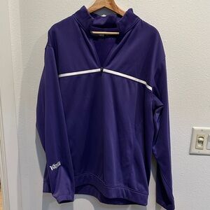 Nike Vikings Golf Purple Therma-Fit Pullover